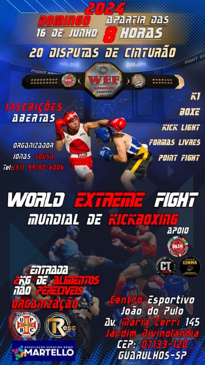 Guarulhos recebe pela primeira vez o WEF – World Extreme Fight Mundial de Kick Boxing — 18