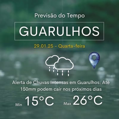 Alerta de Chuvas Intensas em Guarulhos: Até 150mm podem cair nos próximos dias — 25