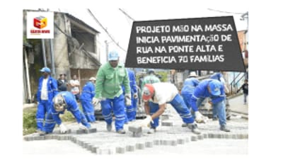 Projeto Mão na Massa inicia pavimentação de rua na Ponte Alta e beneficia 70 famílias — projeto 2