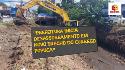 "Prefeitura inicia desassoreamento em novo trecho do córrego Popuca" — 517