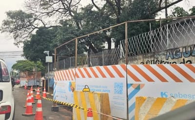 Obras da Sabesp na Av. Paulo Faccini Geram Transtornos no Trânsito e Comércio — 475
