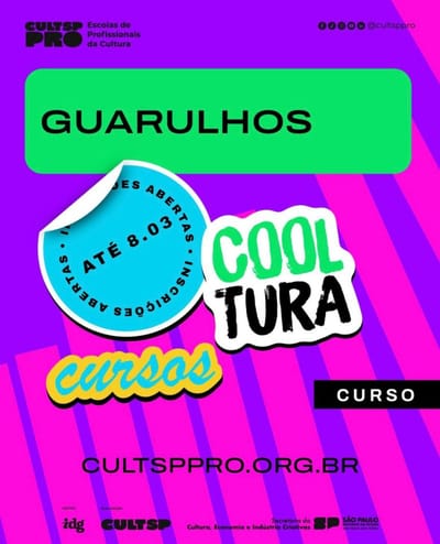 Inscrições abertas: Guarulhos oferece curso gratuito de Gestão de Pontos de Cultura — 15