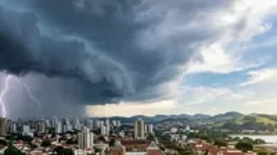 Alerta de tempestade e granizo no Sul e SP é emitido pelo Inmet; veja — imagem editorial da cobertura de Defesa Civil na Gazeta News Guarulhos — 20