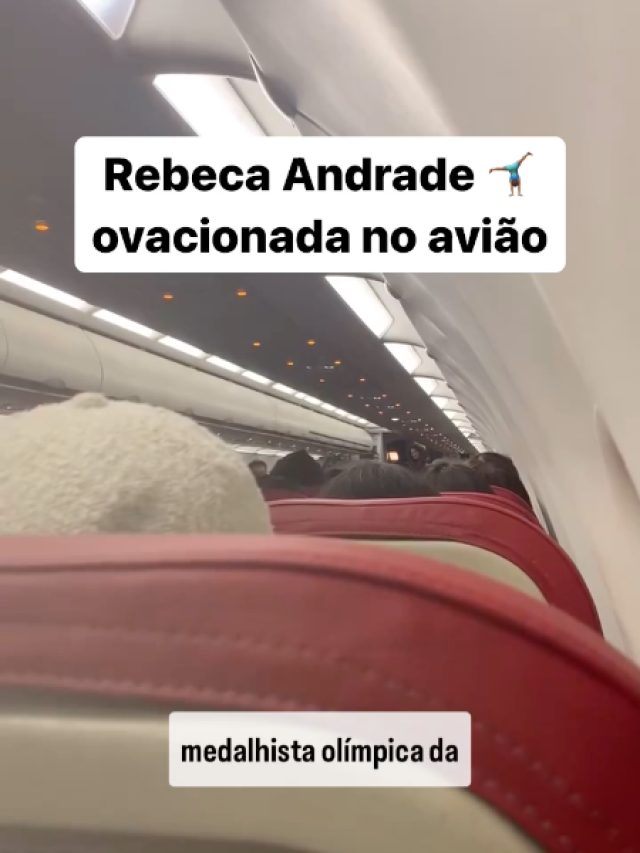 Rebeca Andrade é ovacionada em seu retorno ao Brasil após as Olimpíadas de Paris 2024