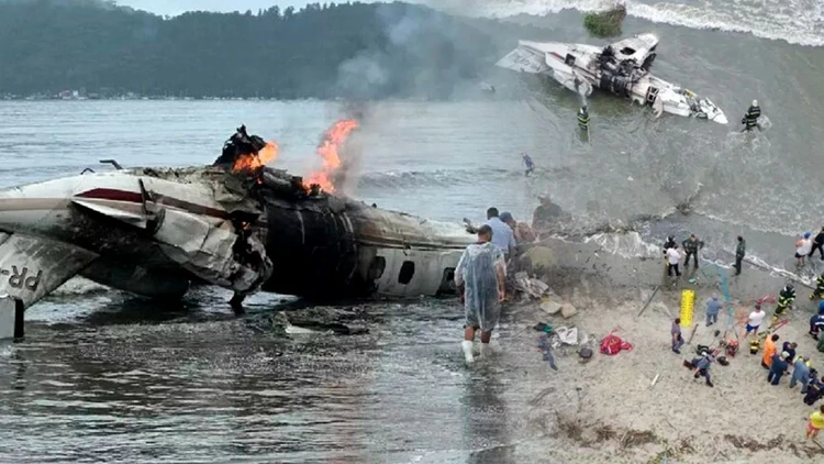 Avião cai em Ubatuba: Piloto morre e cinco feridos em acidente aéreo