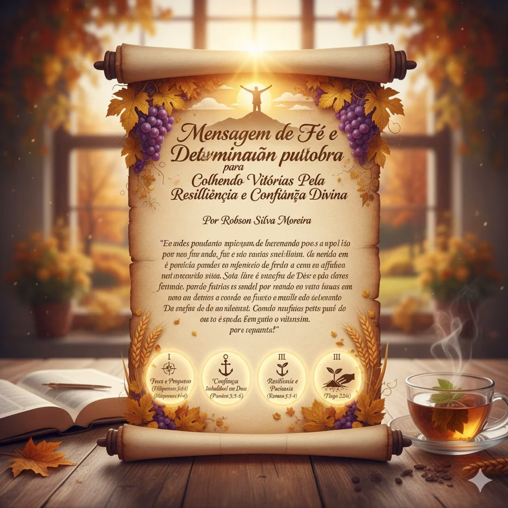 Mensagem de Fé e Determinação para Outubro: Colhendo Vitórias Pela Resiliência e Confiança Divina