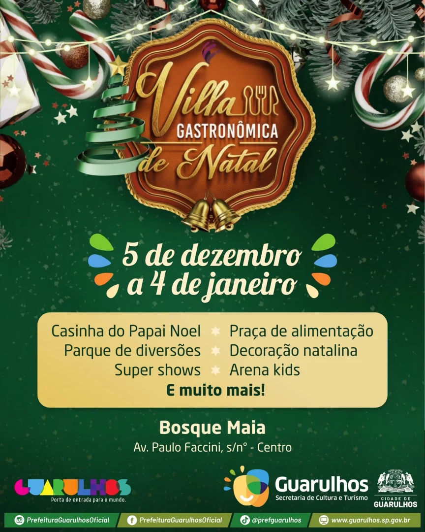 Natal no Bosque Maia 2025 Terá Duas Árvores Gigantes e Maior Casa do Papai Noel da História